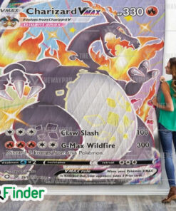 Gigantamax Charizard Shiny Pokemon Trading Card Quilt Blanket