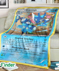 Greninja Pokemon Trading Card Fleece Blanket