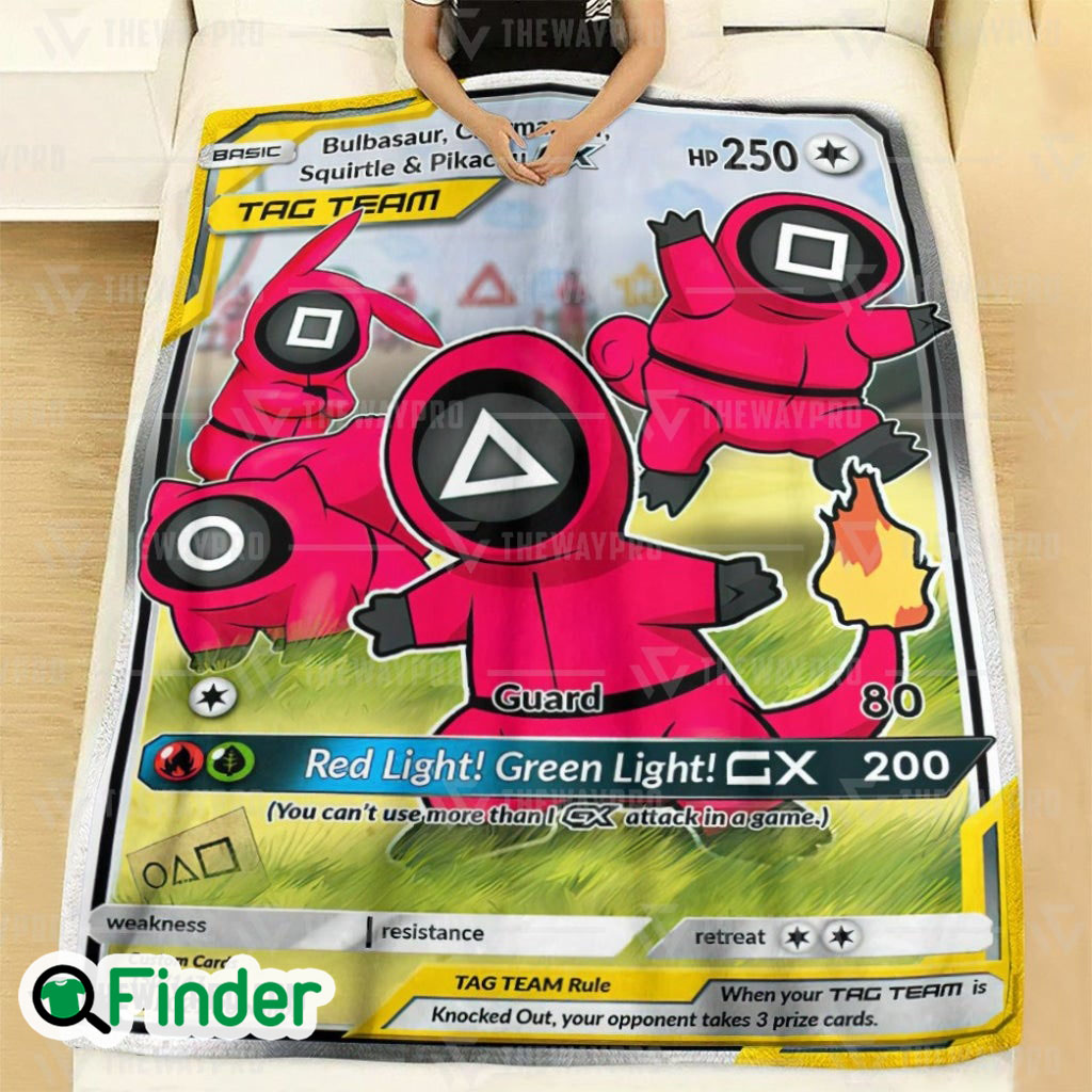 Pikachu Charmander Squirtle Bulbasaur Guardian Tag Team Pokemon Trading Card Fleece Blanket 1 Pikachu Charmander Squirtle Bulbasaur Guardian Tag Team Pokemon Trading Card Fleece Blanket 1