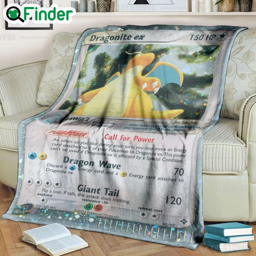Pokemon Dragonite EX fleece blanket 1 Pokemon Dragonite EX fleece blanket 1