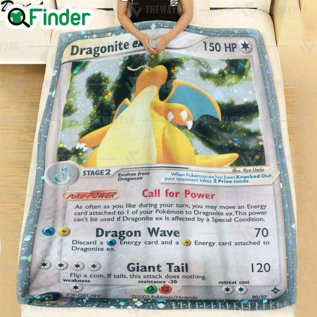 Pokemon Dragonite EX fleece blanket Pokemon Dragonite EX fleece blanket