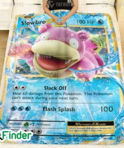 Slowbro EX Pokemon Trading Card Fleece Blanket 1