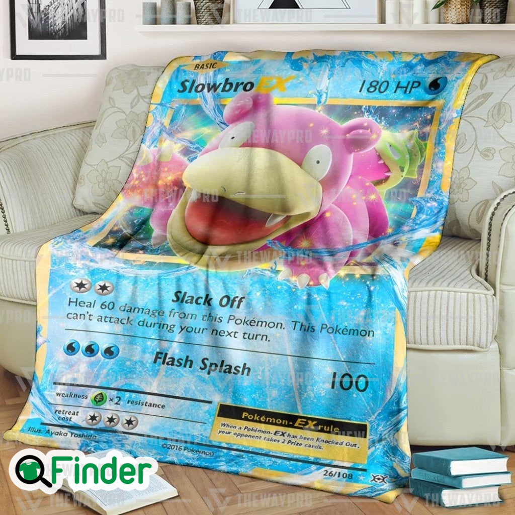Slowbro EX Pokemon Trading Card Fleece Blanket Slowbro EX Pokemon Trading Card Fleece Blanket