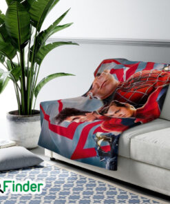 Spiderman Tom Holland Tobey Maguire Andrew Garfield Fleece Blanket 1