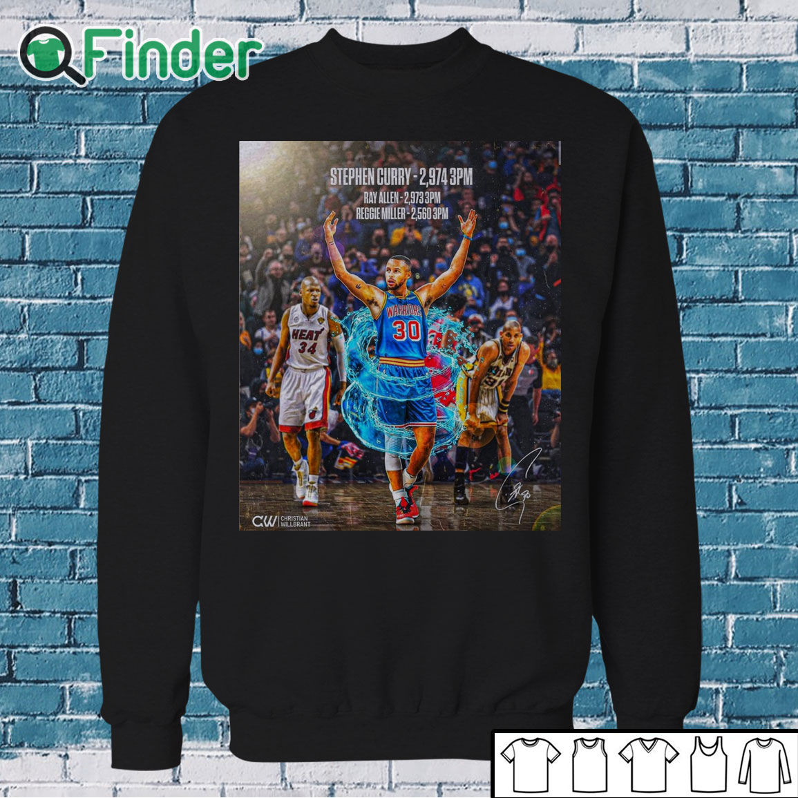 Sweatshirt Stephen Curry record breaker history maker T shirt Sweatshirt Stephen Curry record breaker history maker T shirt