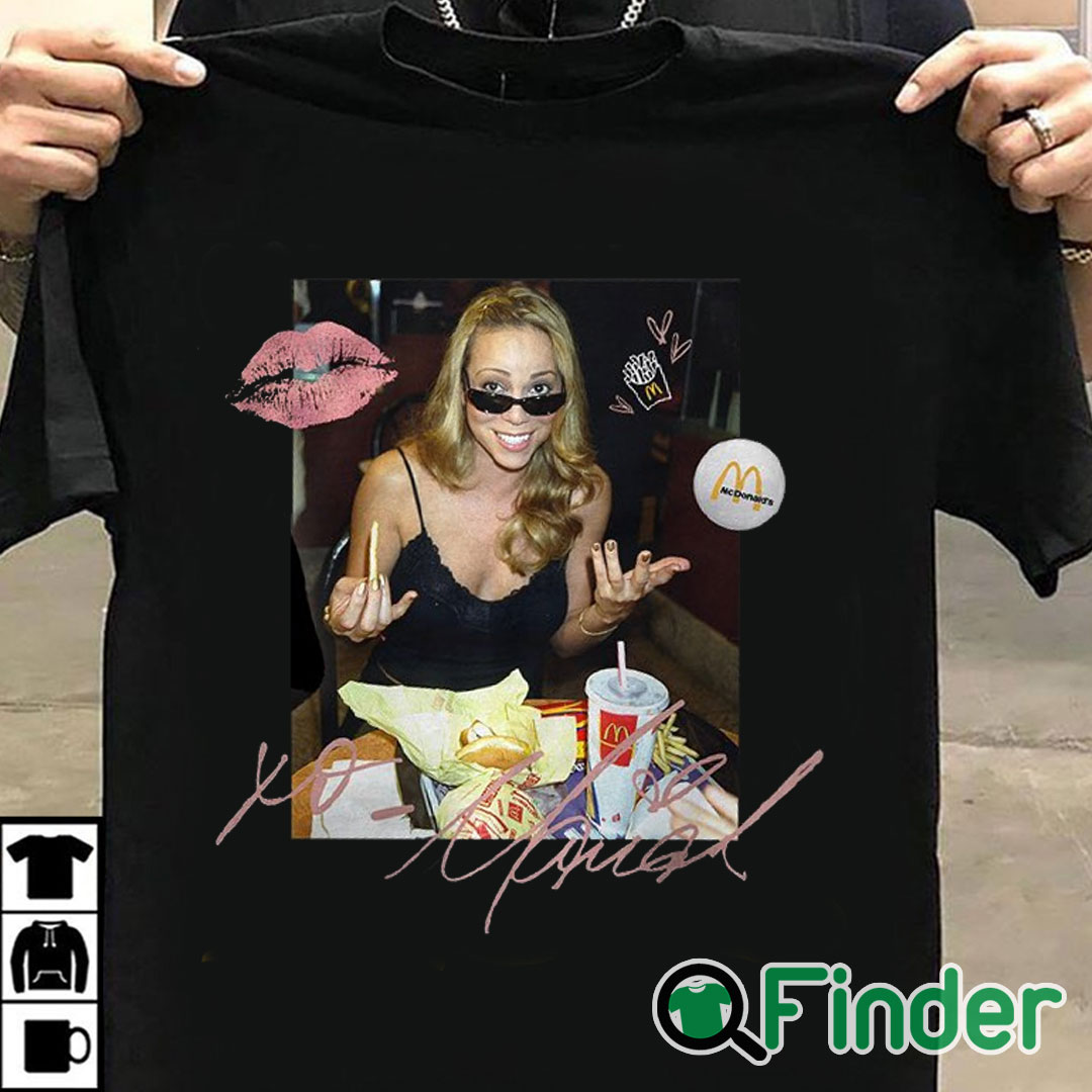 T shirt black Mariah Carey Mcdonalds T shirt T shirt black Mariah Carey Mcdonalds T shirt
