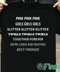 T shirt black Pink Pink Pink girls girls girls Glitter twirls T shirt 1
