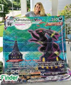Umbreon Vmax Pokemon Trading Card Quilt Blanket 1