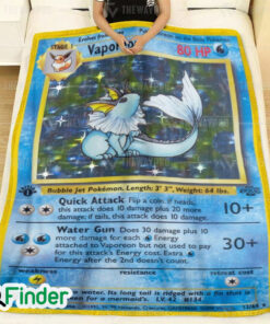 Vaporeon Pokemon Trading Card Fleece Blanket 2