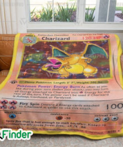 Charizard Pokemon Trading Card Game Fleece Blanket