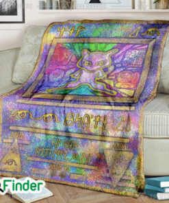 Ancient Mew Promo Pokemon Trading Card Fleece Blanket