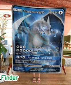 Shadow Light Charizard GX Pokemon Card Fleece Blanket