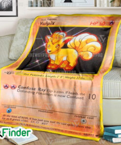Vulpix Base Set Pokemon Trading Card Fleece Blanket
