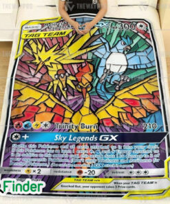 Zapdos Moltres Articuno Legendary Bird Pokemon Trading Card Fleece Blanket 1
