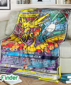 Zapdos Moltres Articuno Legendary Bird Pokemon Trading Card Fleece Blanket
