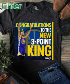 black T shirt 2974 times legendary Stephen Curry New owner of NBA three point record T shirt