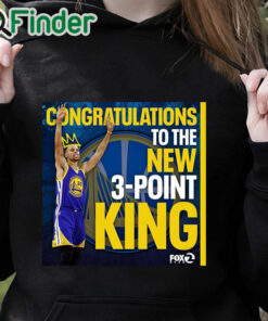 black hoodie 2974 times legendary Stephen Curry New owner of NBA three point record T shirt