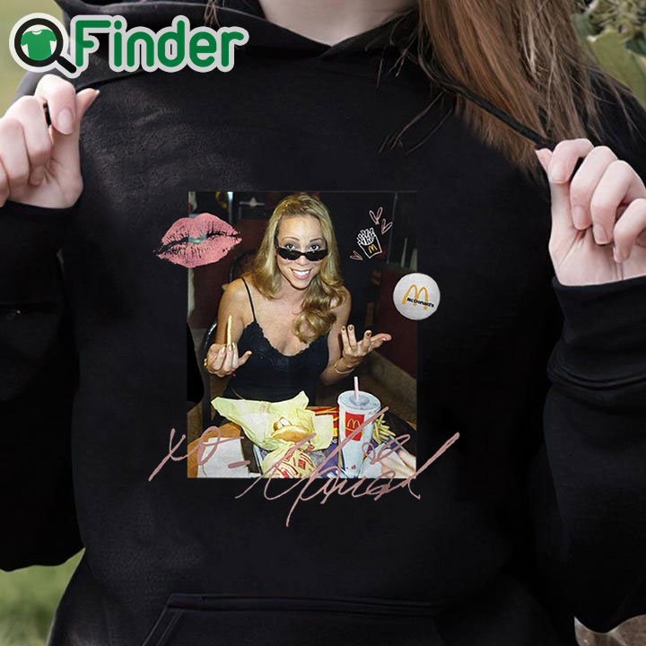 black hoodie Mariah Carey Mcdonalds T shirt black hoodie Mariah Carey Mcdonalds T shirt