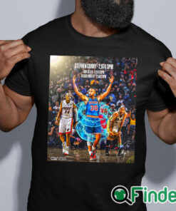 black shirt Stephen Curry record breaker history maker T shirt