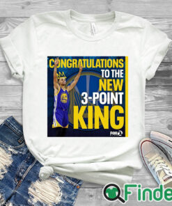 white T shirt 2974 times legendary Stephen Curry New owner of NBA three point record T shirt