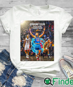 white T shirt Stephen Curry record breaker history maker T shirt