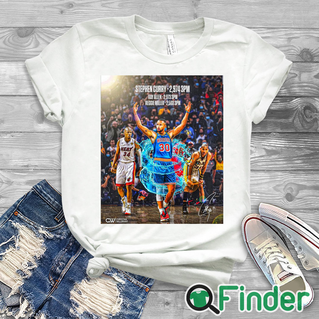 white T shirt Stephen Curry record breaker history maker T shirt white T shirt Stephen Curry record breaker history maker T shirt
