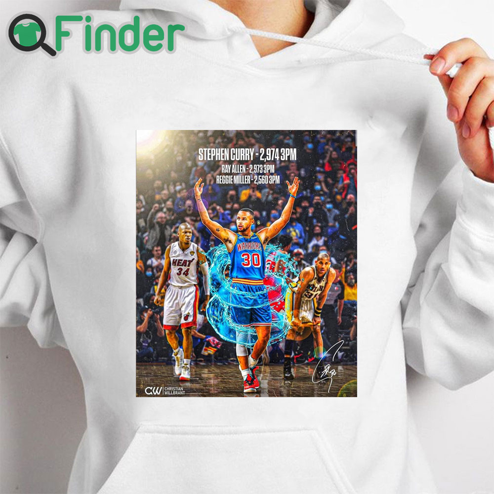 white hoodie Stephen Curry record breaker history maker T shirt white hoodie Stephen Curry record breaker history maker T shirt