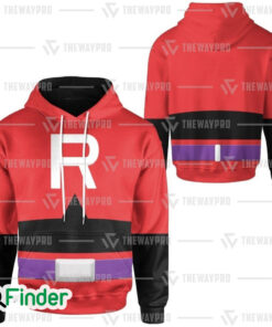 Anime PKM Team Rocket Christmas Red Suit Custom Hoodie 1