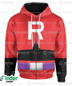 Anime PKM Team Rocket Christmas Red Suit Custom Hoodie 2