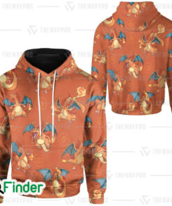 Anime Pokemon Charizard pokemon starter fire type of Kanto 3D Hoodie