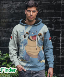 Blastoise pokemon starter water type of Kanto 3D hoodie 2