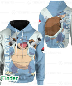 Blastoise pokemon starter water type of Kanto 3D hoodie