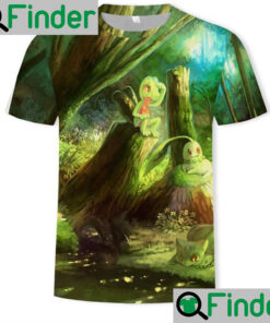 Bulbasaur Chikorita Treecko pokemon starter Grass Type in gen 123 Shirt