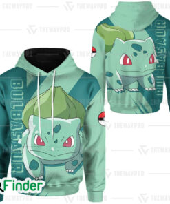 Bulbasaur Pokemon starter grass type of Kanto 3d Hoodie Copy