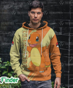 Charmander pokemon Starter fire type of Kanto 3D Hoodie 2
