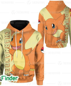 Charmander pokemon Starter fire type of Kanto 3D Hoodie