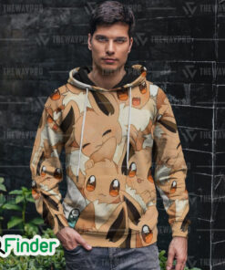 Eevee Pokemon normal type of Kanto 3D hoodie 2