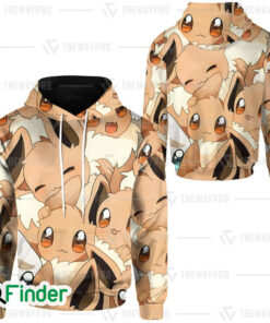 Eevee Pokemon normal type of Kanto 3D hoodie