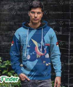 Greninja pokemon starter water type of kalos 3D hoodie 2