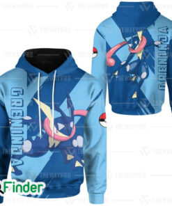 Greninja pokemon starter water type of kalos 3D hoodie