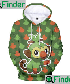 Grookey The Grass type starter choice and first Pokemon in the Galar Pokedex pokemon Sword and Shield Hoodie