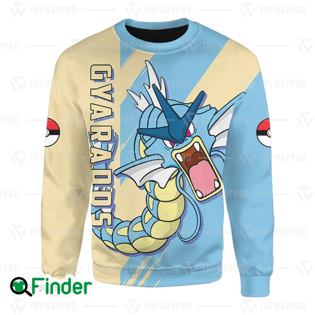 Gyarados pokemon of Kanto dual type water flying 3D Sweatshirt Gyarados pokemon of Kanto dual type water flying 3D Sweatshirt