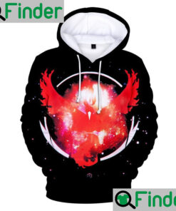 Legendary bird Moltres team Valor pokemon Go logo Hoodie