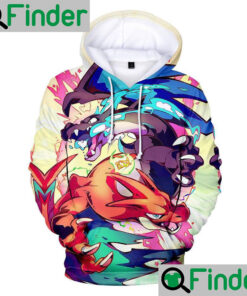 Mega charizard X and Mega charizard Y hoodie