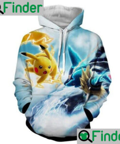 Pokemon Pikachu VS Lucario unisex hoodie for fans