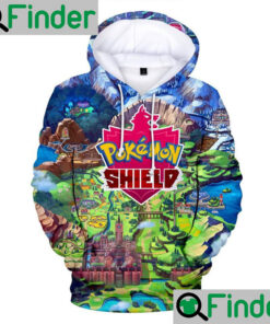 Pokemon shield galar map hoodie
