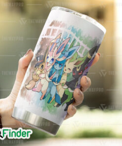 Anime Pokemon Eevee Evolution Family Cute Custom Tumbler 2