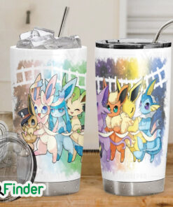 Anime Pokemon Eevee Evolution Family Cute Custom Tumbler