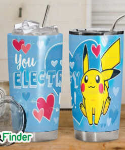 Anime Pokemon Pikachu You Electrify Me Custom Tumbler