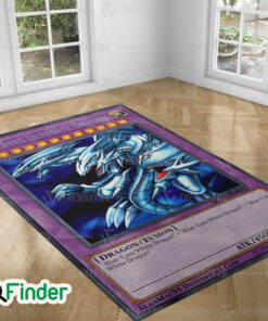 Blue Eyes Ultimate Dragon YuGiOh Custom Trading Cards Game Rug